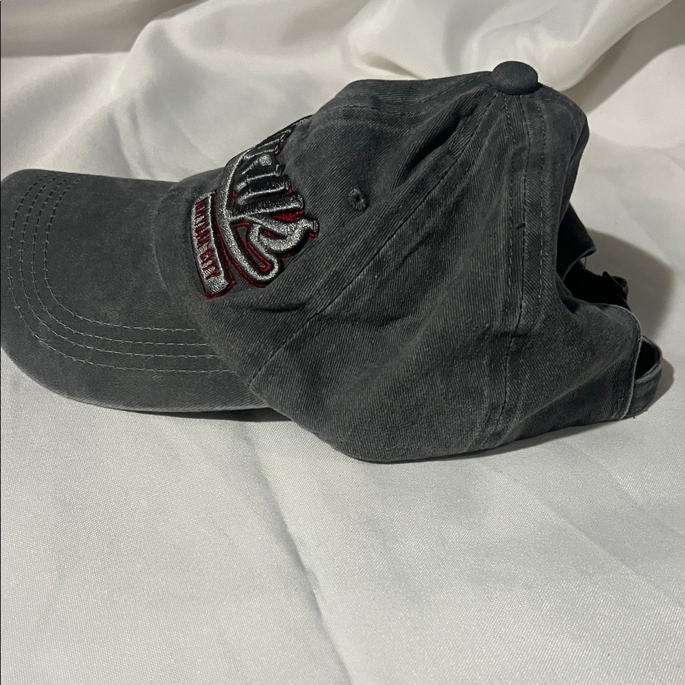Gray and Red Embroidered Cap‎ - Picture 4 of 5